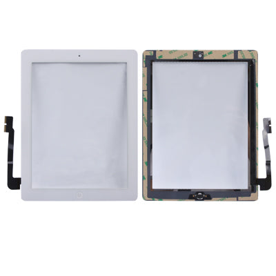 (Controller Button + Home Key Button PCB Membrane Flex Cable + Touch Panel Installation Adhesive) Touch Panel for New iPad (iPad 3)