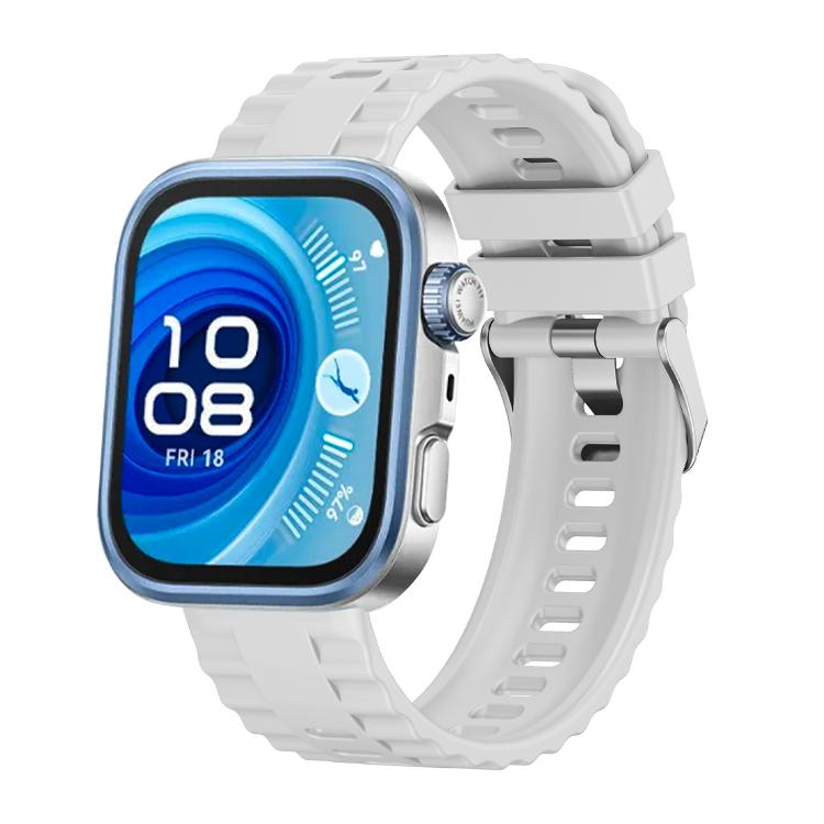 Metal Head Grain Pin Buckle Silicone Watch Band