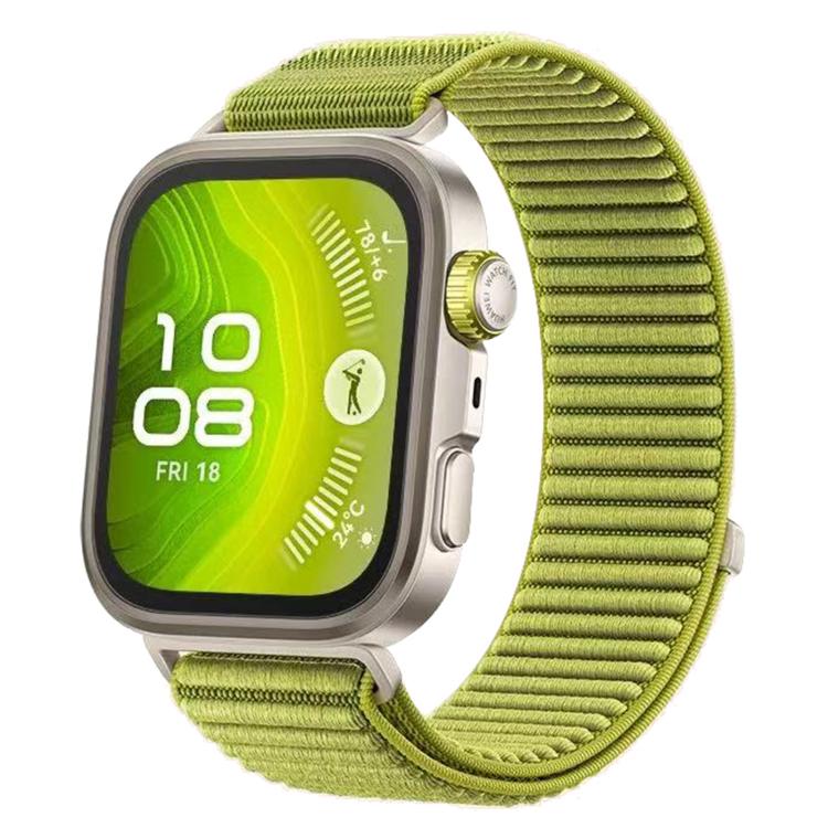 Woven Nylon Hook And Loop Fastener Metal Interface Watch Band