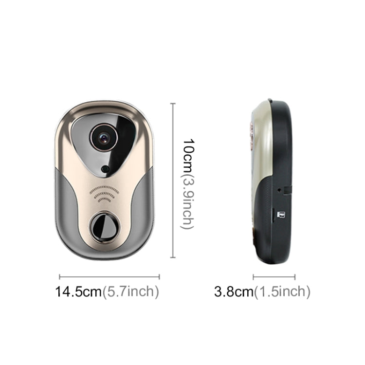163Eye L1-NJ Smart Visual WIFI 1.3MP Network HD Intercom Doorbell , Support Micro SD Card  & Night Vision, 163Eye Gold, 163Eye