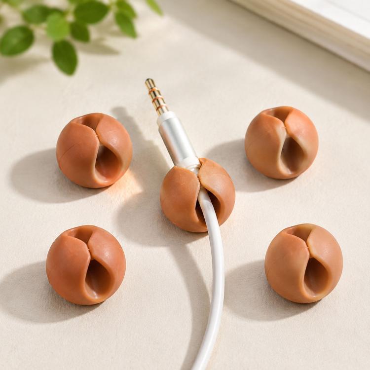 5pcs Single Cable Clips, Cable Management System and Cord Organizer Solution, Random Color Delivery, 5 PCS Single Cable Clips(Brown)