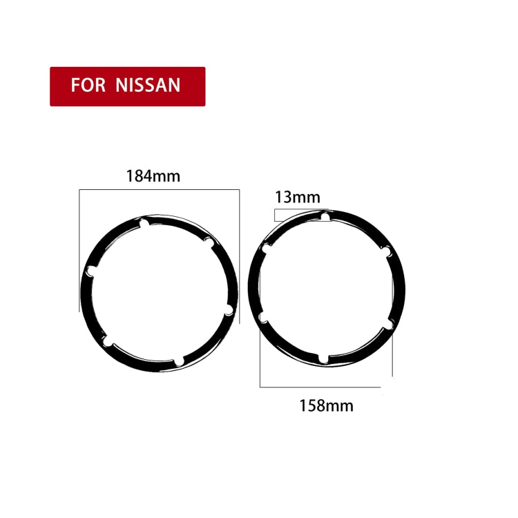 For Nissan 350Z 2003-2009 2pcs Car Hardtop Rear Speaker Horn Decorative Sticker, Left and Right Drive Universal, Car Hardtop Rear Speaker Horn