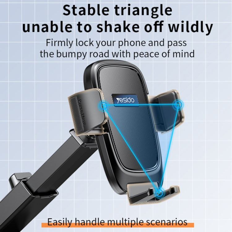 Yesido C262 Suction Cup Retractable Adjustable Car Phone Holder, C262