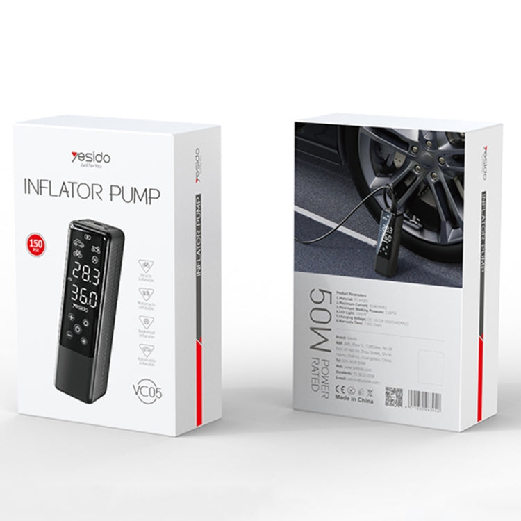 Yesido VC05 Portable Wired Car Mini Inflator Pump, VC05