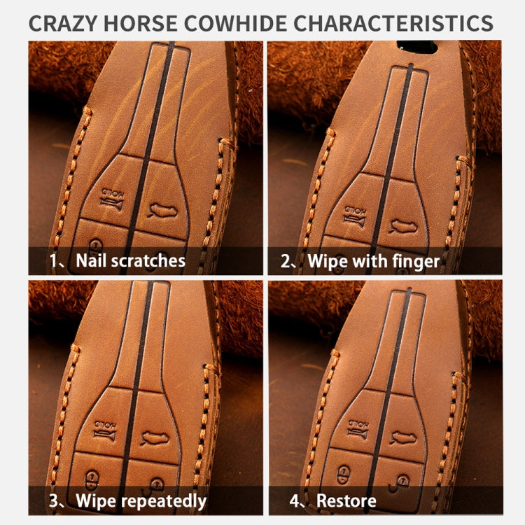 For Dodge Ram 4-button C161 Car Key Leather Protective Case, 4-button