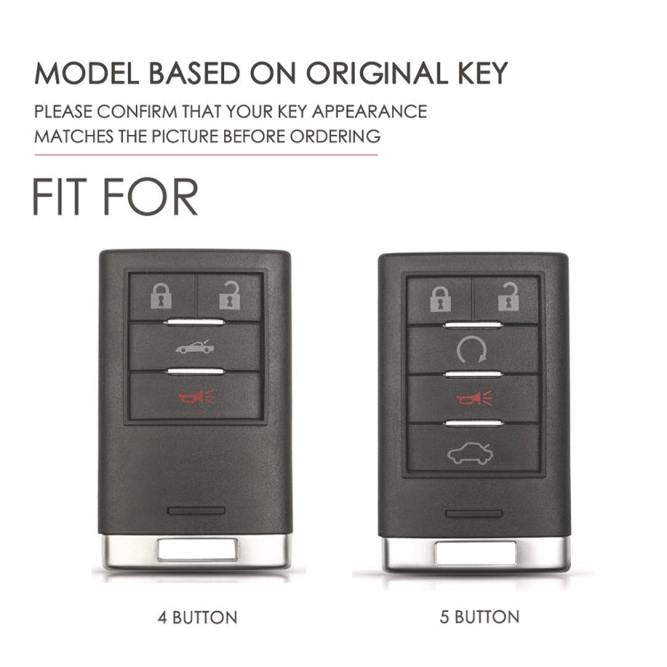 For Cadillac 4-button C090 Car Key Leather Protective Case, C090