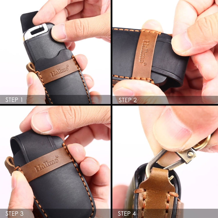 For Cadillac 4-button C090 Car Key Leather Protective Case, C090