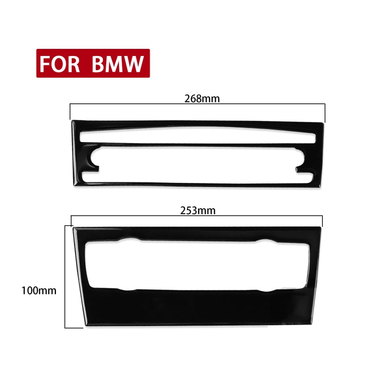 For BMW 3 Series E90/E92 2005-2012 2pcs Car Air Conditioner CD Control Panel Non-navigation without Holes Decorative Sticker, Left and Right Drive Universal, Car Air Conditioner CD Control Panel