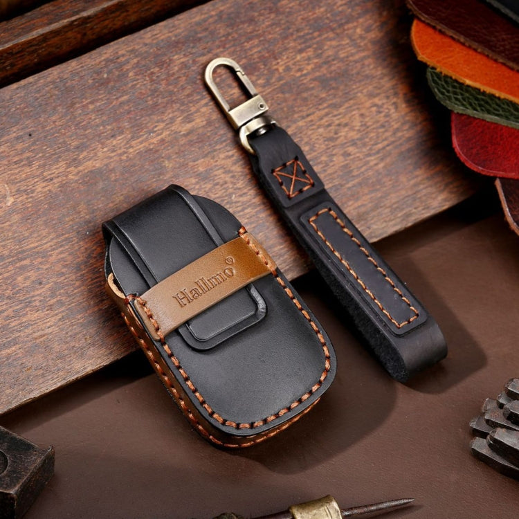 For Chevrolet 3-button Hallmo Car Cowhide Leather Key Protective Cover Key Case, C112