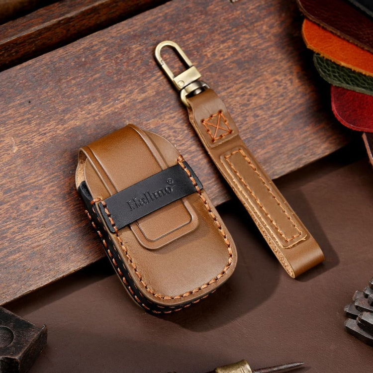 For Chevrolet 3-button Hallmo Car Cowhide Leather Key Protective Cover Key Case, C112