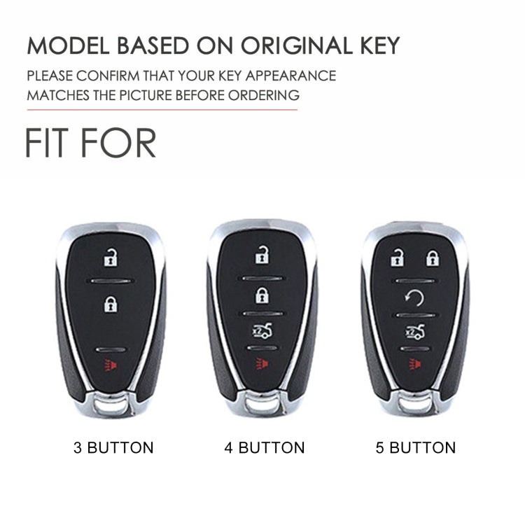 For Chevrolet 5-button Hallmo Car Cowhide Leather Key Protective Cover Key Case, C114