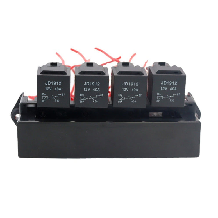 Car 15-way Fuse Box with 4-way 12V 40A Relay, 12V 40A