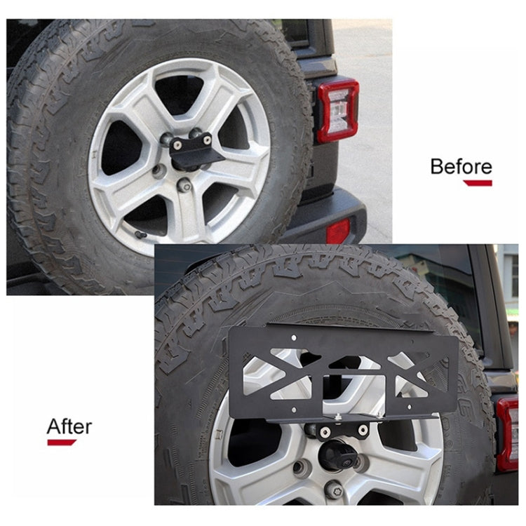 For Jeep Wrangler JL 2018-2019 Car Modified Tire License Plate Frame Mounting Bracket, For Jeep Wrangler JL 2018-2019 US Version