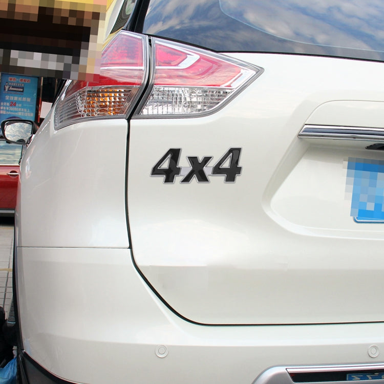 Car Number 4 x 4 Personalized Aluminum Alloy Decorative Sticker, Size: 9 x 3.5 x 2.3cm