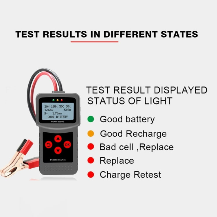 MICRO-200 PRO Car Battery Tester Battery Internal Resistance Life Analyzer, Nordic Version, MICRO-200 PRO, Nordic