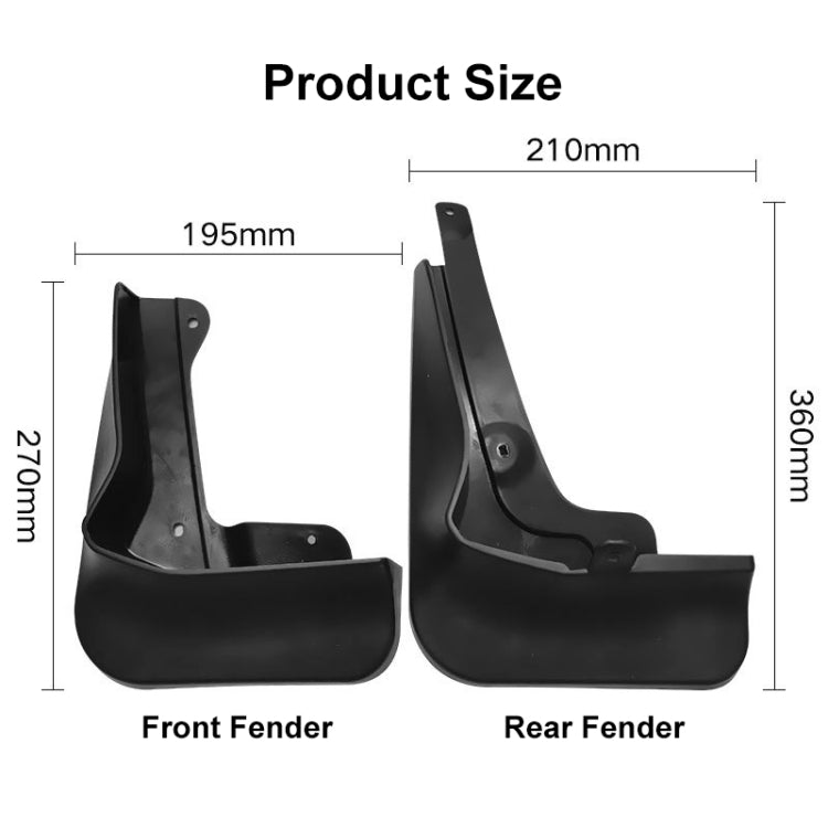 For Honda Vezel HRV Sport 2019-2021 4pcs/Set Car Auto Soft Plastic Splash Flaps Fender Guard, For Honda Vezel HRV Sport 2019-2021