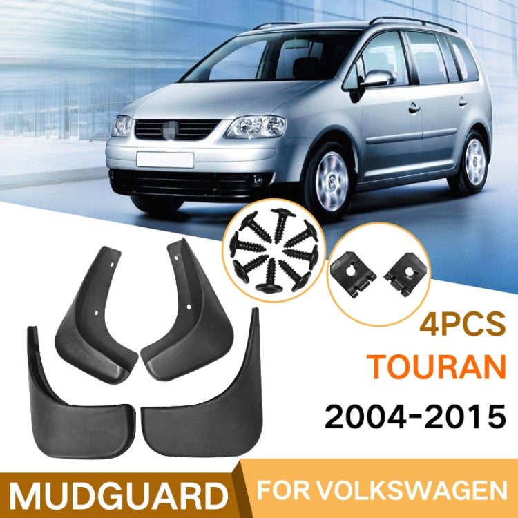 For Volkswagen Touran T5/T6  2004-2015 4pcs/Set Car Auto Soft Plastic Splash Flaps Fender Guard, For Volkswagen Touran 2004-2015
