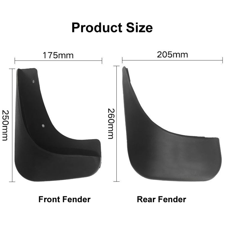 For Volkswagen Touran T5/T6  2004-2015 4pcs/Set Car Auto Soft Plastic Splash Flaps Fender Guard, For Volkswagen Touran 2004-2015