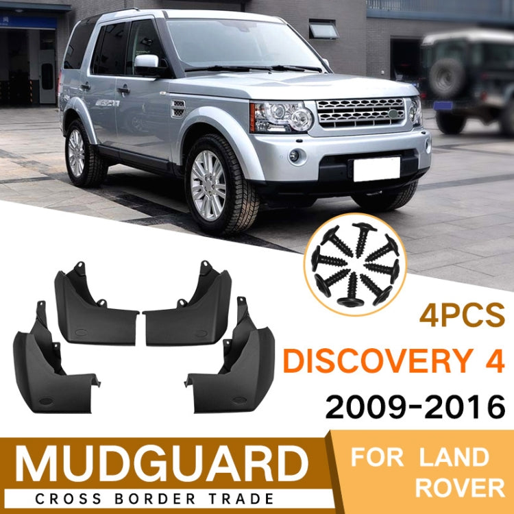 For Land Rover Discovery 4 2009-2016 4pcs/Set Car Auto Soft Plastic Splash Flaps Fender Guard, For Land Rover Discovery 4 2009-2016