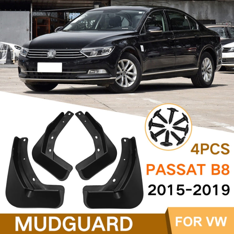 For Volkswagen Passat B8 2015-2019 4pcs/Set Car Auto Soft Plastic Splash Flaps Fender Guard, For Volkswagen Passat B8 2015-2019
