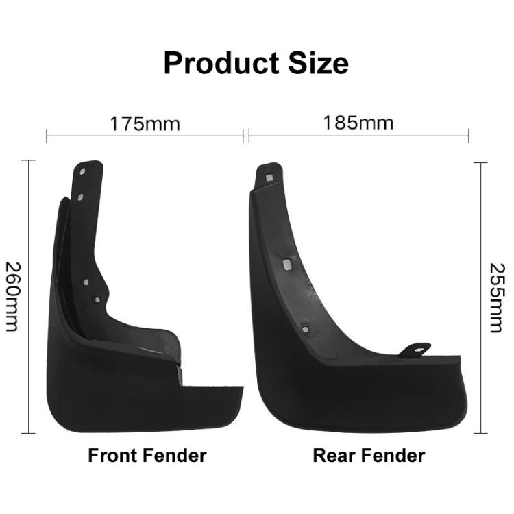 For Hyundai i30cw Wagon 2007-2012 4pcs/Set Car Auto Soft Plastic Splash Flaps Fender Guard, For Hyundai i30cw Wagon 2007-2012