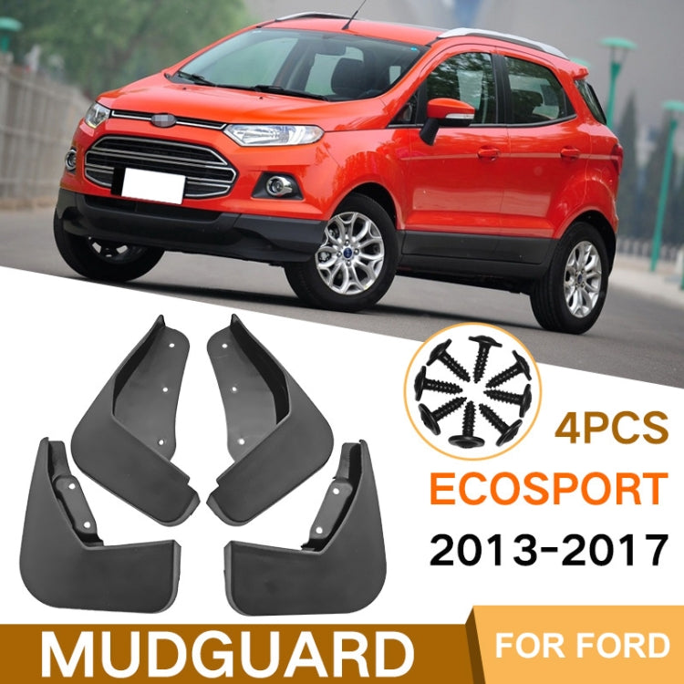 For Ford Ecosport 2013-2017 4pcs/Set Car Auto Soft Plastic Splash Flaps Fender Guard, For Ford Ecosport 2013-2017