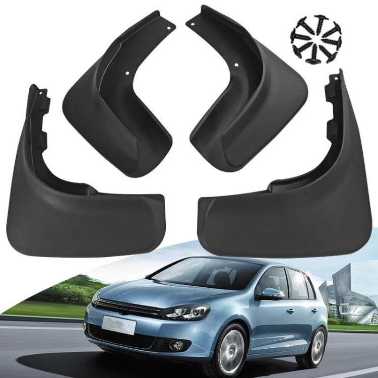 For Volkswagen Golf 6 2009-2013 4pcs/Set Car Auto Soft Plastic Splash Flaps Fender Guard, For Volkswagen Golf 6 2009-2013