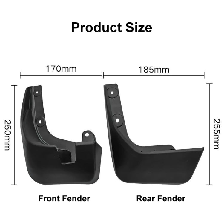 For Toyota Avanza 2012-2021 4pcs/Set Car Auto Soft Plastic Splash Flaps Fender Guard, For Toyota Avanza 2012-2021