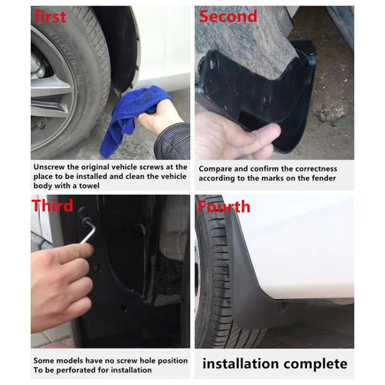 For BMW iX3 Electric 2021-2023 4pcs/Set Car Auto Soft Plastic Splash Flaps Fender Guard, For BMW iX3 Electric 2021-2022