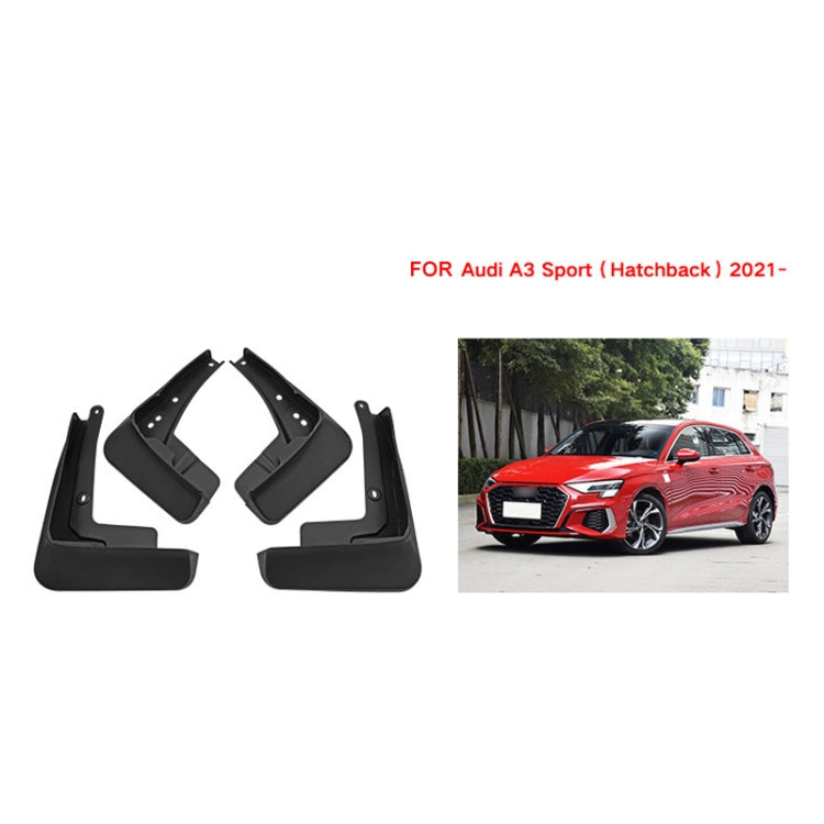For Audi A3 Hatchback Sport 2021 4pcs/Set Car Auto Soft Plastic Splash Flaps Fender Guard, For Audi A3 Hatchback Sport 2021