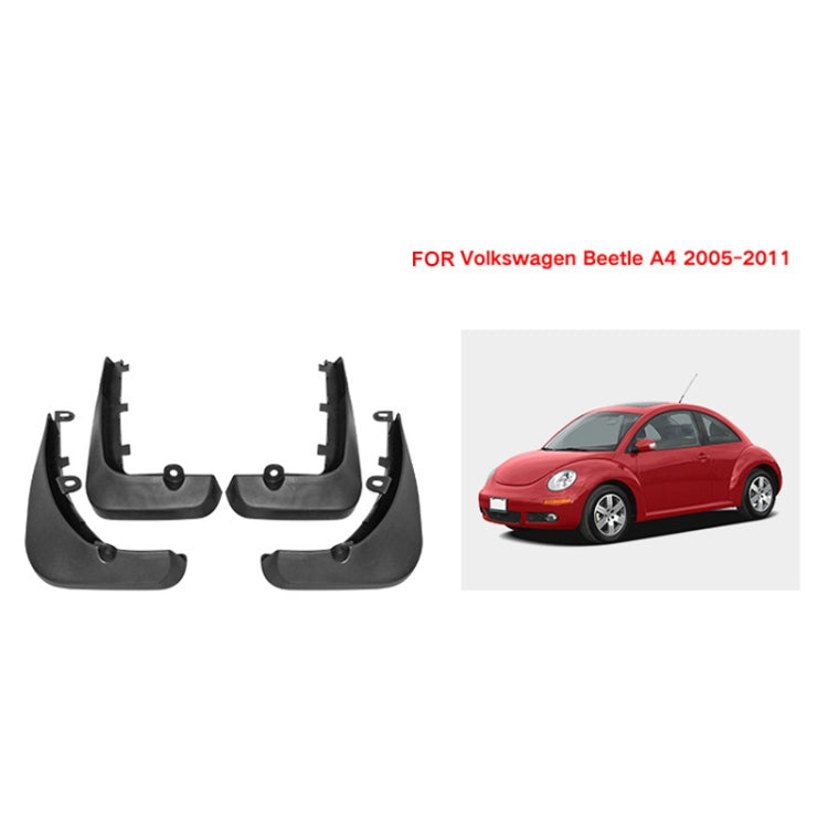 For Volkswagen Beetle 2005-2011 4pcs/Set Car Auto Soft Plastic Splash Flaps Fender Guard, For Volkswagen Beetle 2005-2011