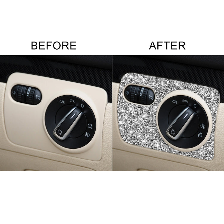 Car Headlight Diamond Decoration Cover Sticker for Volkswagen Golf 6 2008-2012, Right-hand Drive, Headlight, Right-hand Drive