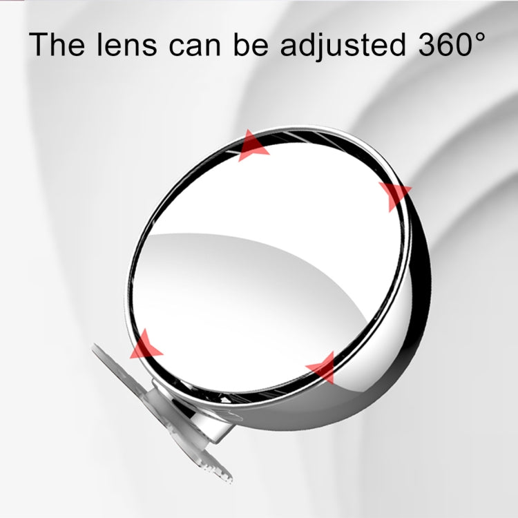 3R-043 Auxiliary Rear View Mirror Car Adjustable Blind Spot Mirror Wide Angle Auxiliary  Side Mirror, Diameter: 60mm, 3R-043 (Black), 3R-043 (Silver), 3R-043 (White)
