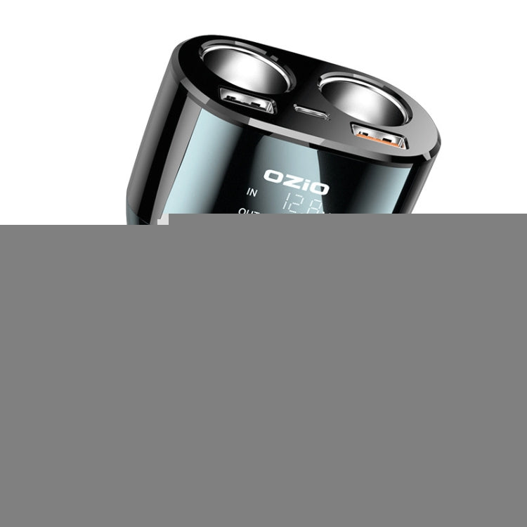 Ozio CL48TC 66W PD 20W + USB Dual Port Multi-function Car Charger with Dual Cigarette Lighters, CL48TC