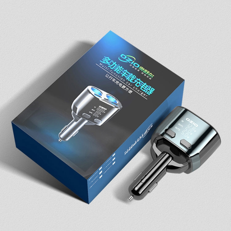Ozio CL48TC 66W PD 20W + USB Dual Port Multi-function Car Charger with Dual Cigarette Lighters, CL48TC
