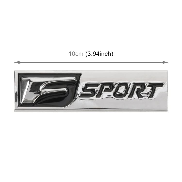 Car Type B F-SPORT Aluminum Alloy Personalized Decorative Stickers, Size:10x3x0.4cm, Size:10x3x0.4cm