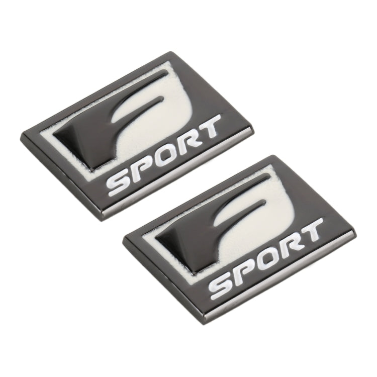 2pcs Car Type D F-SPORT Aluminum Alloy Personalized Decorative Stickers, Size:3.8x2.8x0.4cm, Size:3.8x2.8x0.4cm