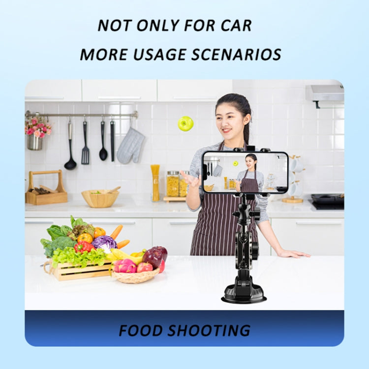Car Universal Overhead Camera Suction Cup Phone Holder, Short Style with Bluetooth Remote Control, with Bluetooth Remote Control