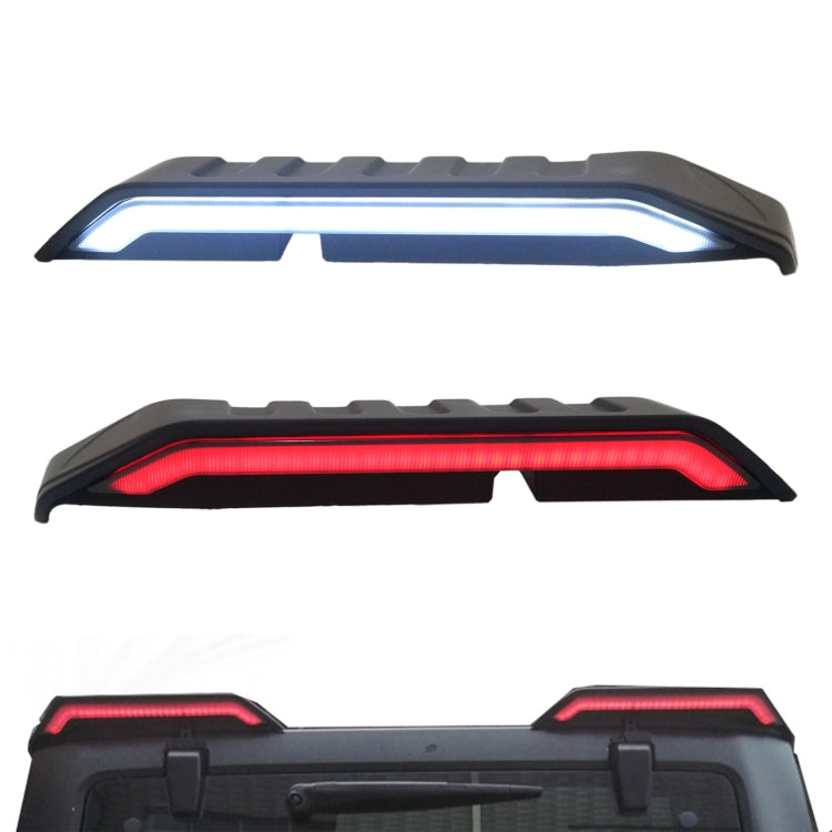 Car Modified Segmented Rear Wing Spoiler with Light for Jeep Wrangler JL 2018+, EU Version, For Jeep Wrangler JL 2018+