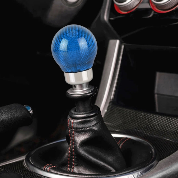 Car Carbon Fiber Pattern Gear Shift Knob Round Modified Gear Shift Head