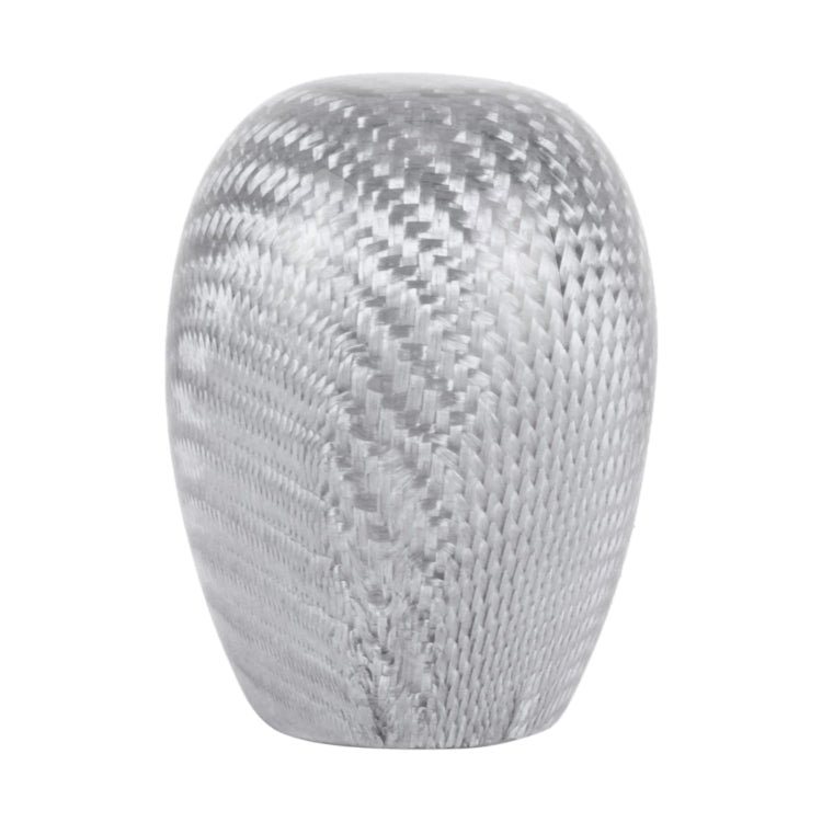 Car Carbon Fiber Pattern Gear Shift Knob Short Style Duck Egg Type Automatic Gear Head