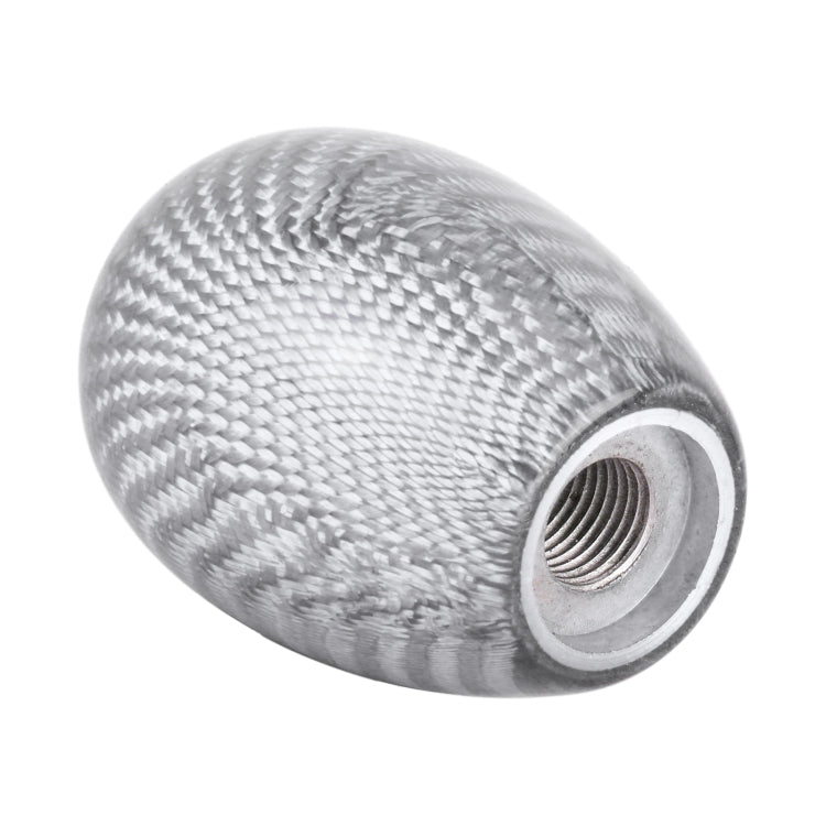 Car Carbon Fiber Pattern Gear Shift Knob Short Style Duck Egg Type Automatic Gear Head