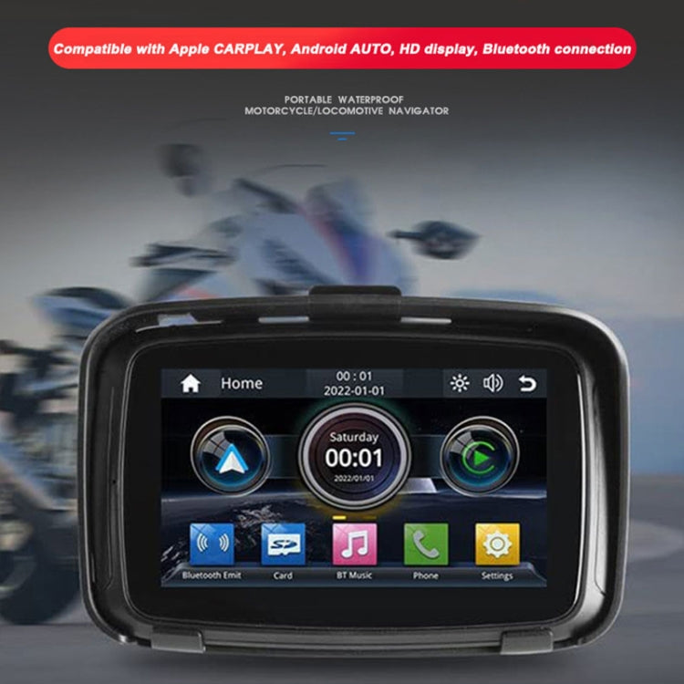 P502M Motorcycles Portable Waterproof 5 inch Wireless Carplay GPS Navigator, P502M