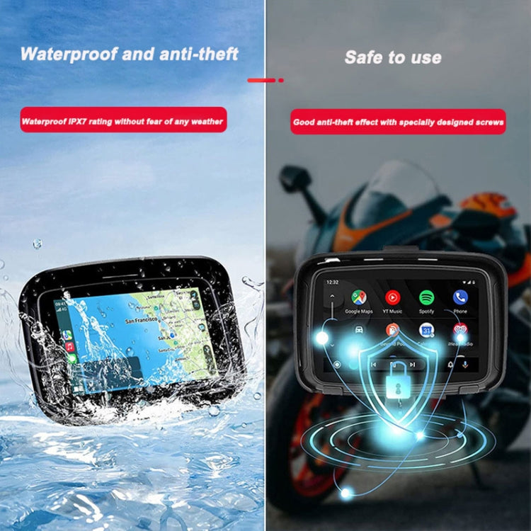 P502M Motorcycles Portable Waterproof 5 inch Wireless Carplay GPS Navigator, P502M