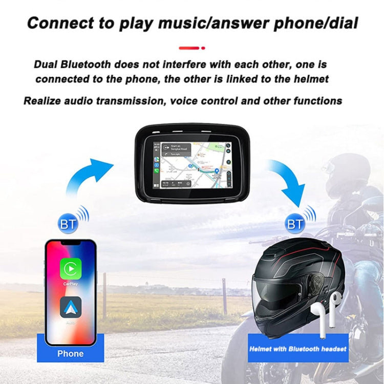 P502M Motorcycles Portable Waterproof 5 inch Wireless Carplay GPS Navigator, P502M