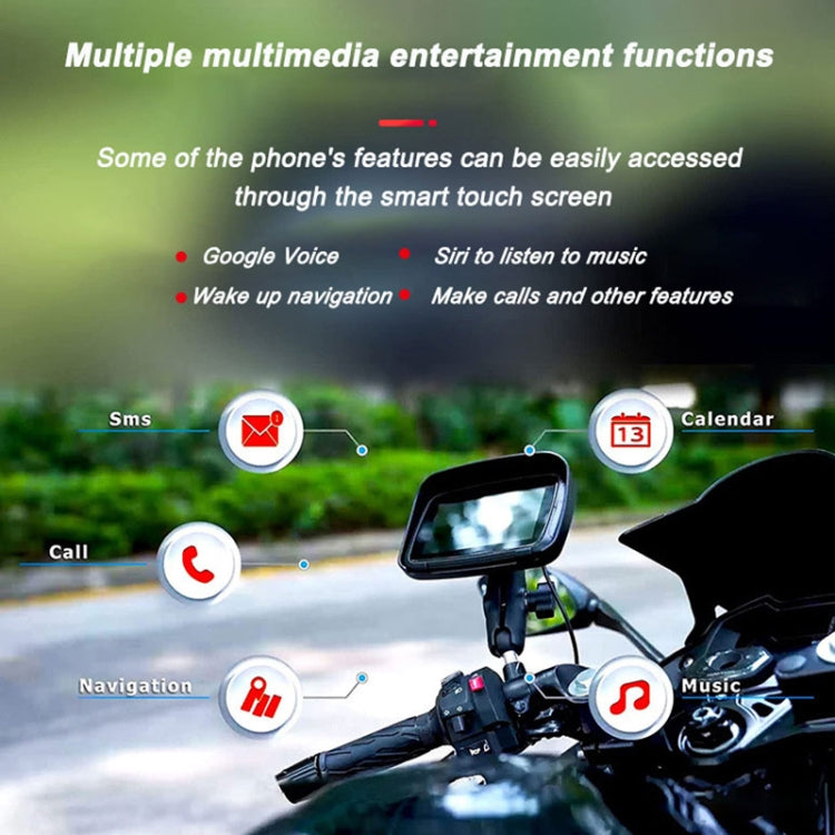 P502M Motorcycles Portable Waterproof 5 inch Wireless Carplay GPS Navigator, P502M