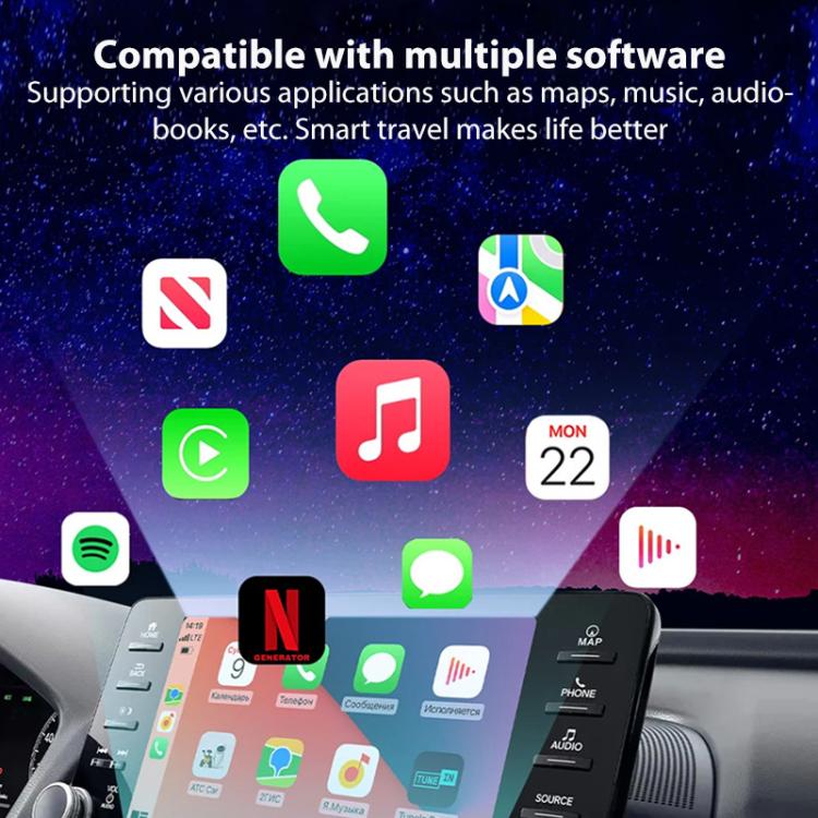 Car Intelligent AI Box Original Car Wired to Wireless Android Auto, Android Auto