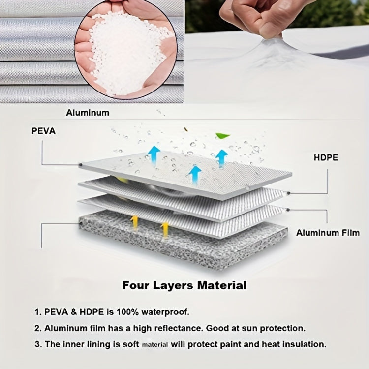 4pcs / Set Car Tire 420D Oxford Cloth Protective Cover, Diameter: 76-81cm, Width: 34cm, 76-81cm