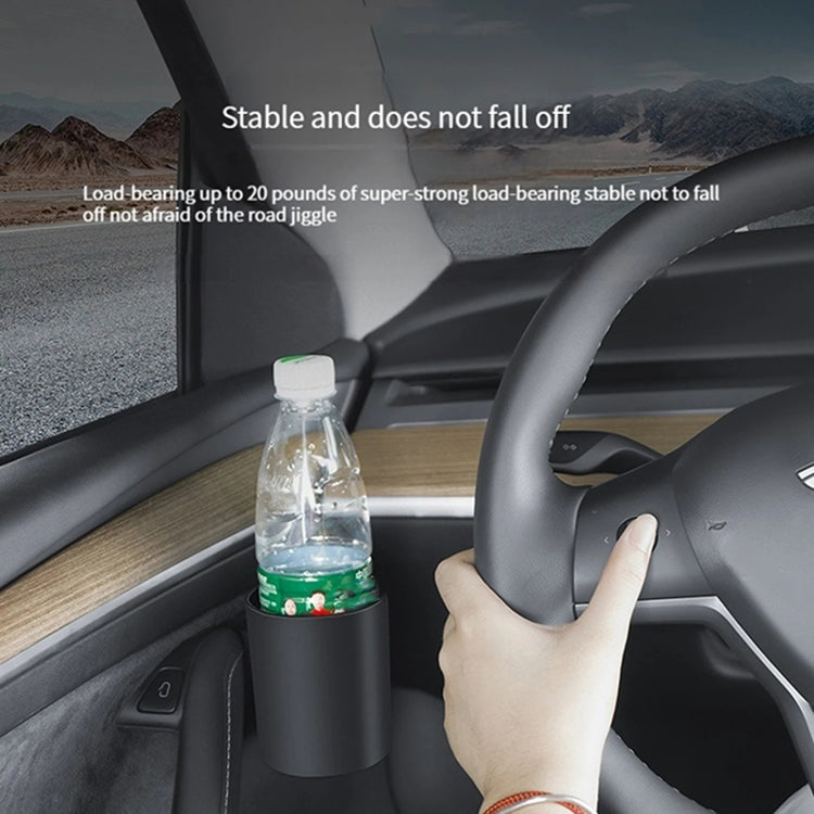 For Tesla Model Y / 3 2pcs / Set Car Door Main & Passenger Driver Water Cup Storage Holder, 2pcs / Set