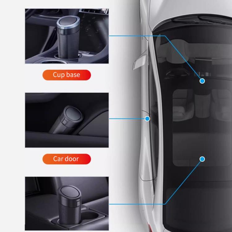 SHUNWEI SD-1612 Car Trash Can Portable Soft Cup-Shaped Waste Bin for Vehicles, SD-1612 (Black), SD-1612 (Silver)
